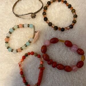 Bundle/lot of 5 bead bracelets